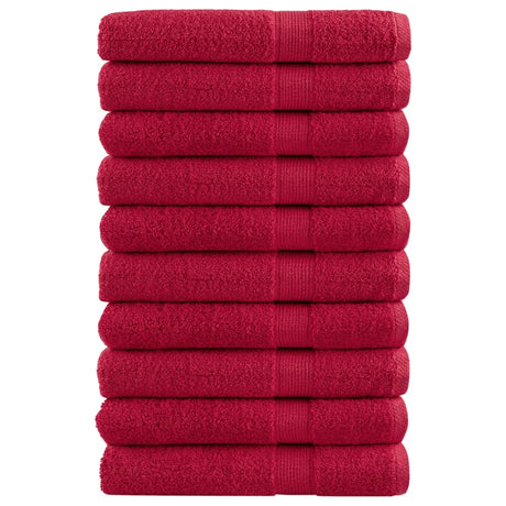 Vidaxx håndklæder solund 10 stk 600 g m² 100x200 cm rød