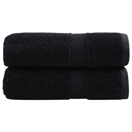 Vidaxx premium vaskeklude solund 2 stk sort 30x30 cm 600 g m2