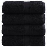 Vidaxx premium vaskeklude solund 4 stk sort 30x30 cm 600 g m2