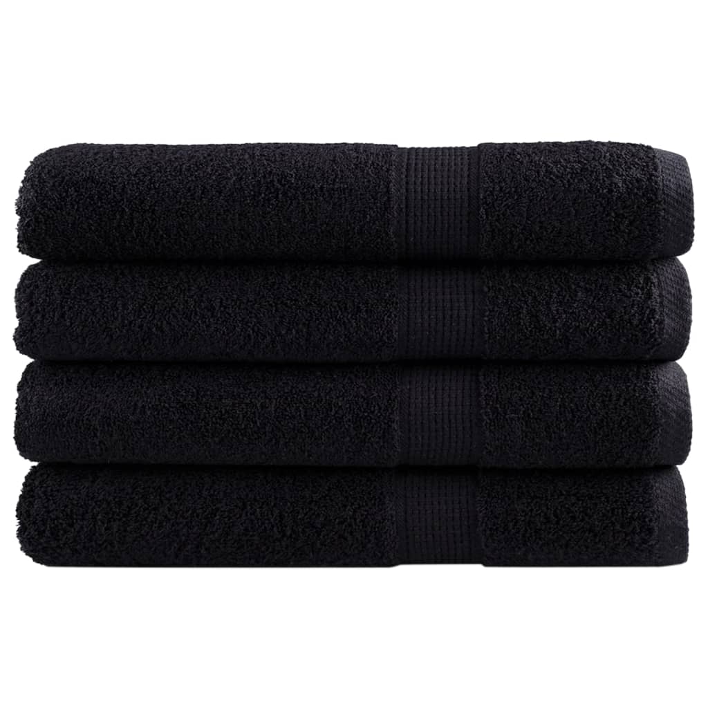 Vidaxx håndklæder solund 4 stk 600 g m² 100x200 cm sort