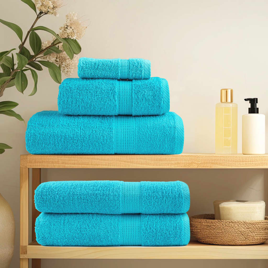 Vidaxl handdoeken solund 2 st 600 g m² 50x100 cm turquoise