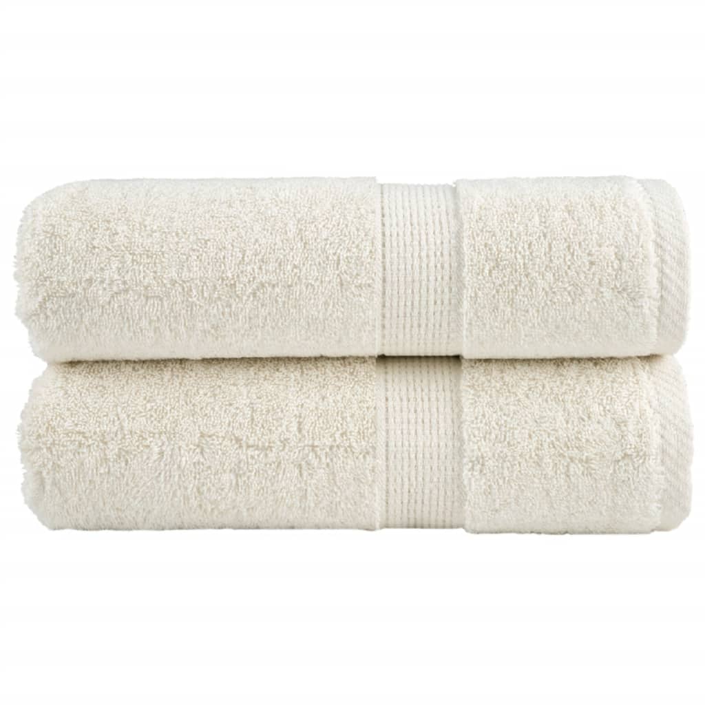 Vidaxx premium vaskeklude solund 2 stk creme 30x30 cm 600 g m2