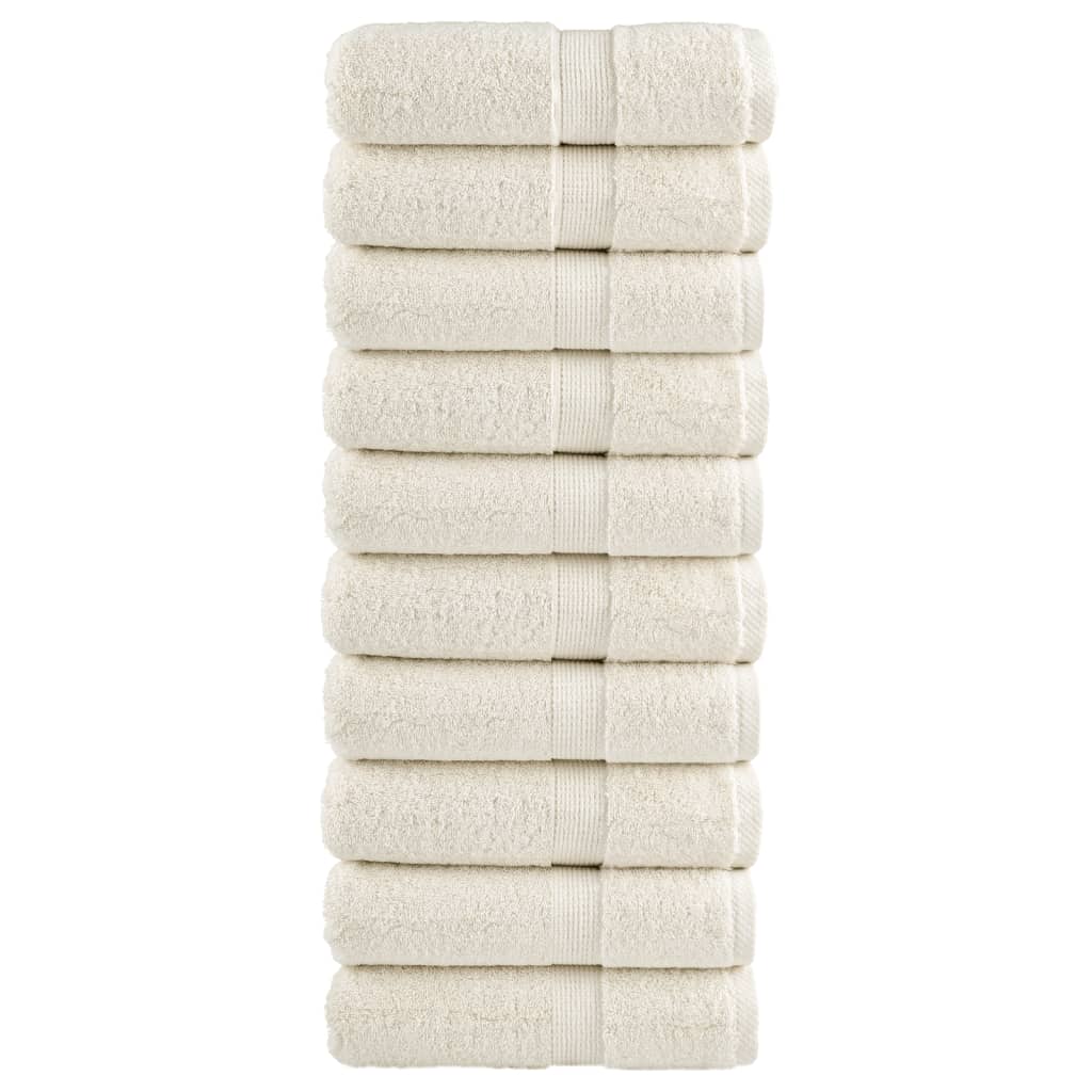 Vidaxx premium vaskeklude solund 10 stk creme 30x30 cm 600 g m2