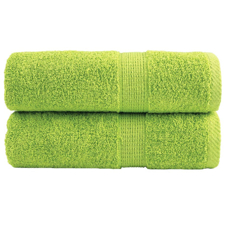 Vidaxx premium vaskeklude solund 2 stk æblegrøn 30x30 cm 600 g m2