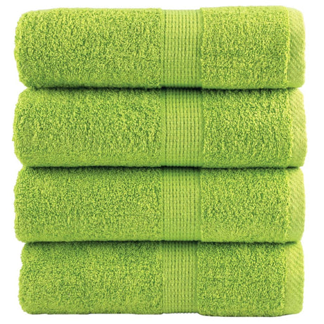Vidaxx premium vaskeklude solund 4 stk æblegrøn 30x30 cm 600 g m²