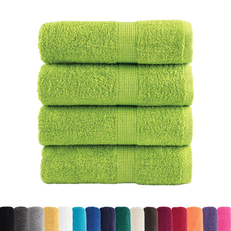 Vidaxx premium vaskeklude solund 4 stk æblegrøn 30x30 cm 600 g m²
