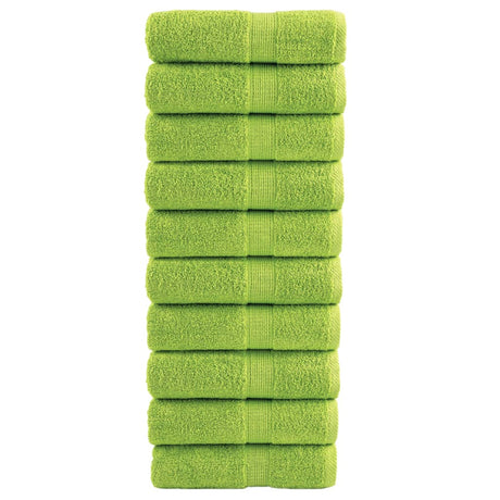Vidaxx premium vaskeklude solund 10 stk æblegrøn 30x30 cm 600 g m²