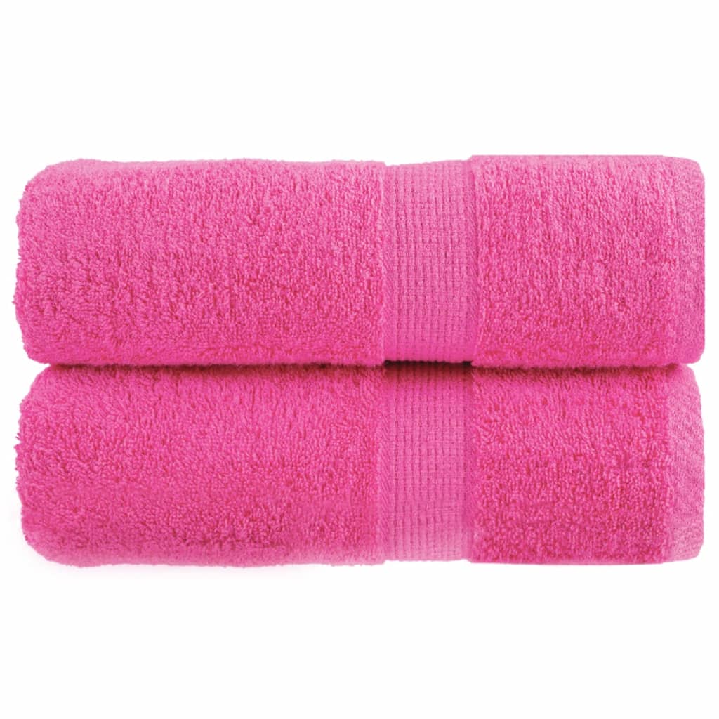 Vidaxx premium vaskeklude solund 2 stk pink 30x30 cm 600 g m2