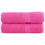 Vidaxl handdoeken solund 2 st 600 g m² 50x100 cm roze