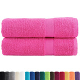 Vidaxl handdoeken solund 2 st 600 g m² 50x100 cm roze