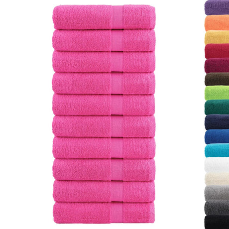 Vidaxx håndklæder solund 10 stk 600 g m² 50x100 cm pink