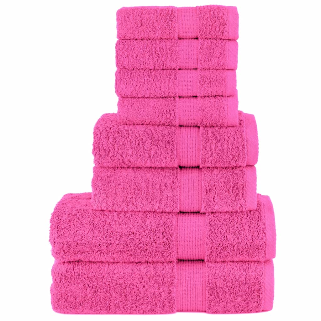 Vidaxx 8-delt håndklædesæt solund 600 g m² pink