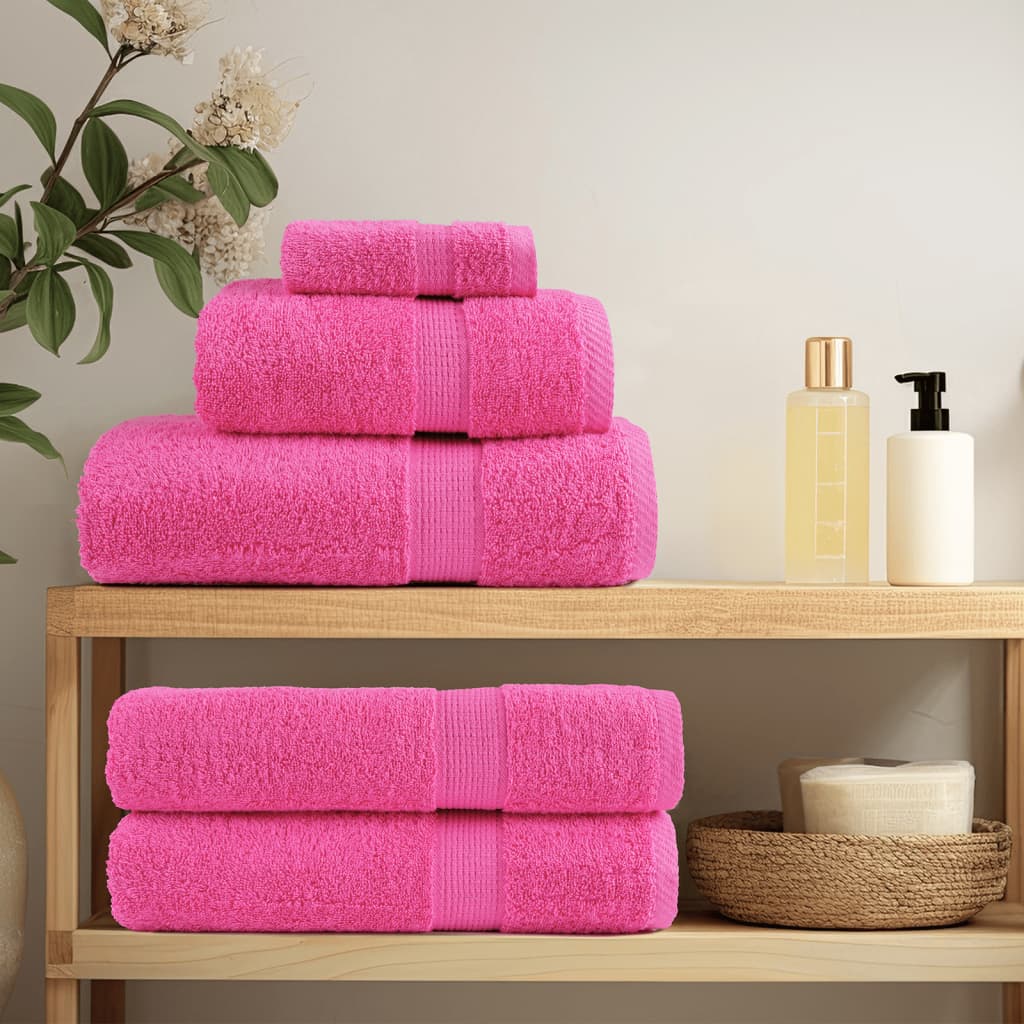 Vidaxx 8-delt håndklædesæt solund 600 g m² pink