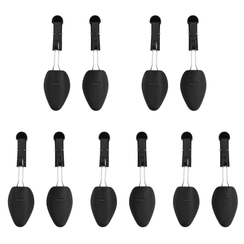 Vidaxl Shoe Spulners 5 par EU 35-38 Plastik sort
