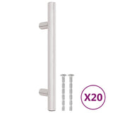 VidaXL håndtag 20 stk 96 mm rustfrit stål sølvfarvet