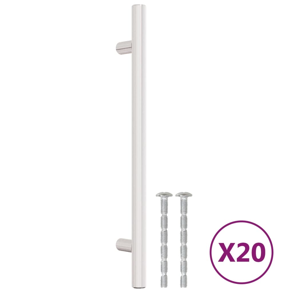 VidaXL håndtag 20 stk 160 mm rustfrit stål sølvfarvet