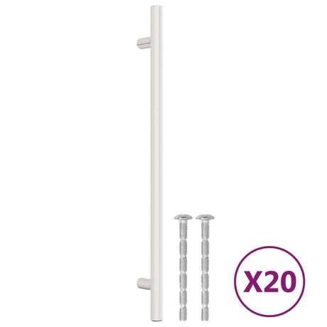 VidaXL håndtag 20 stk 224 mm rustfrit stål sølvfarvet
