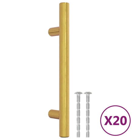 VidaXL håndtag 20 stk 96 mm rustfrit stål guldfarvet