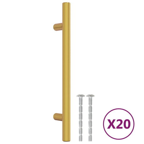 VidaXL håndtag 20 stk 128 mm rustfrit stål guldfarvet