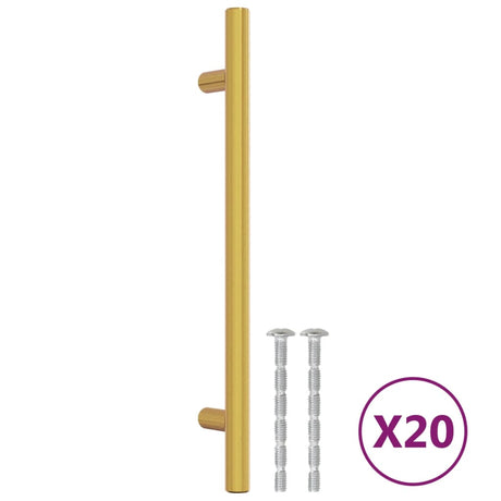 VidaXL håndtag 20 stk 160 mm rustfrit stål guldfarvet