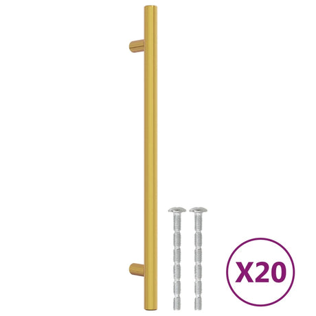VidaXL håndtag 20 stk 192 mm rustfrit stål guldfarvet