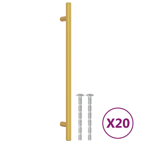 VidaXL håndtag 20 stk 224 mm rustfrit stål guldfarvet