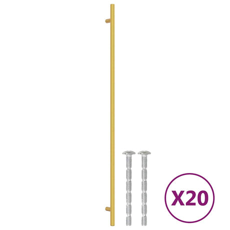 VidaXL håndtag 20 stk 480 mm rustfrit stål guldfarvet