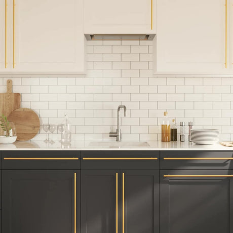VidaXL håndtag 20 stk 480 mm rustfrit stål guldfarvet