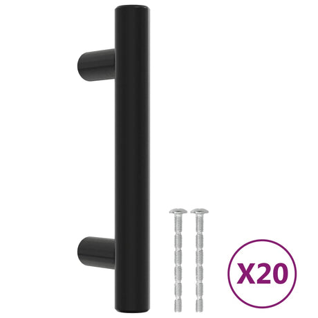 VidaXL håndtag 20 stk 64 mm rustfrit stål sort