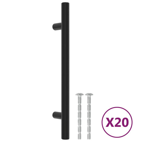 VidaXL håndtag 20 stk 128 mm rustfrit stål sort