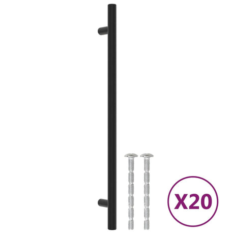 VidaXL håndtag 20 stk 224 mm rustfrit stål sort