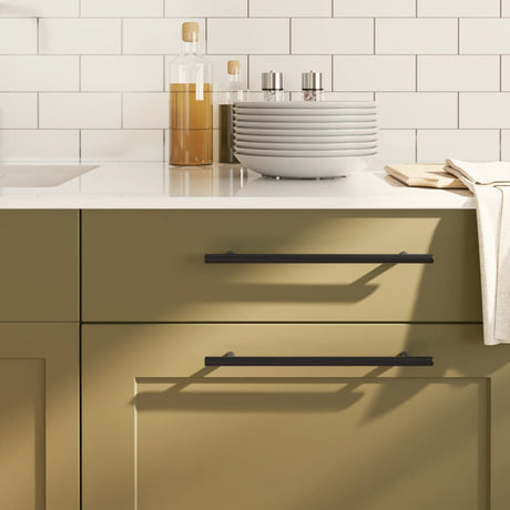 VidaXL håndtag 10 stk 224 mm rustfrit stål sort