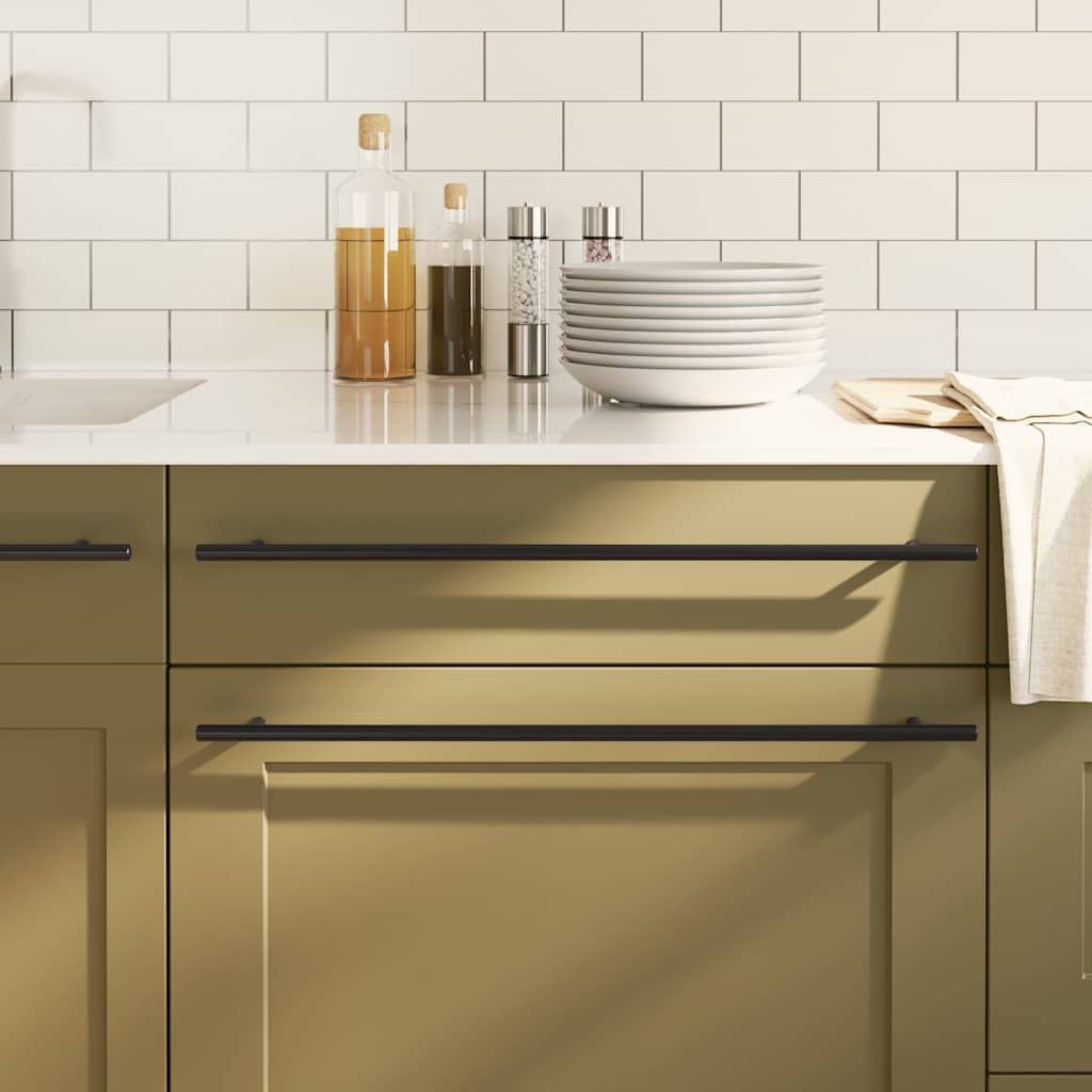 VidaXL håndtag 10 stk 480 mm rustfrit stål sort