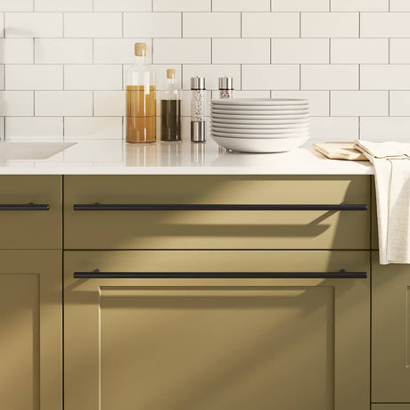 VidaXL håndtag 10 stk 480 mm rustfrit stål sort