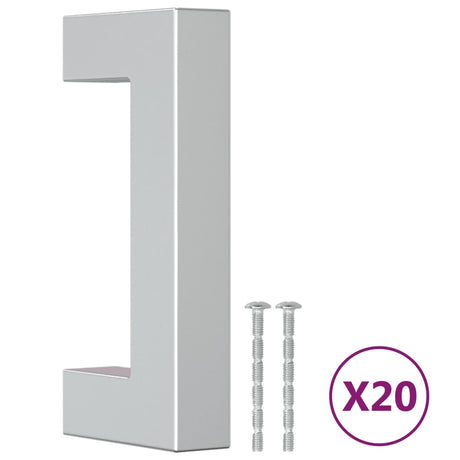 Vidaxx håndtag 20 stk 64 mm rustfrit stål sølvfarvet