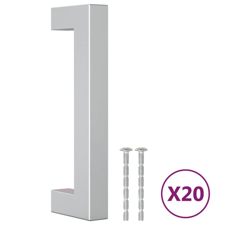 VidaXL håndtag 20 stk 96 mm rustfrit stål sølvfarvet