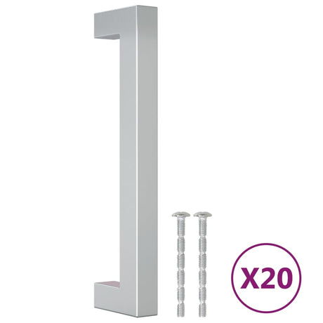 VidaXL håndtag 20 stk 128 mm rustfrit stål sølvfarvet