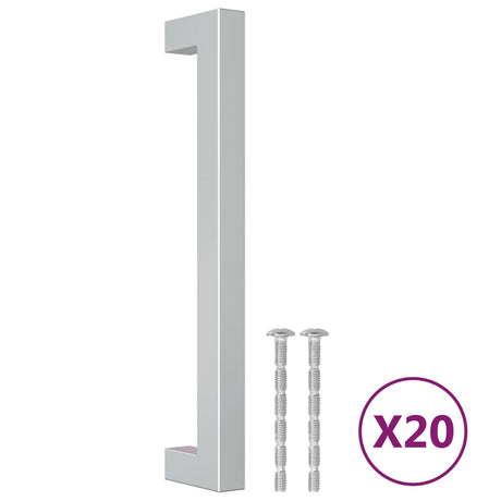 VidaXL håndtag 20 stk 160 mm rustfrit stål sølvfarvet