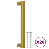 VidaXL håndtag 20 stk 160 mm rustfrit stål guldfarvet