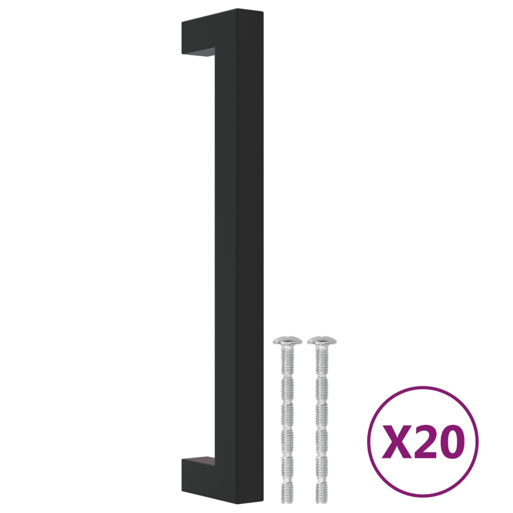 Vidaxx håndtag 20 stk 160 mm rustfrit stål sort
