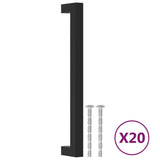 Vidaxx håndtag 20 stk 192 mm rustfrit stål sort