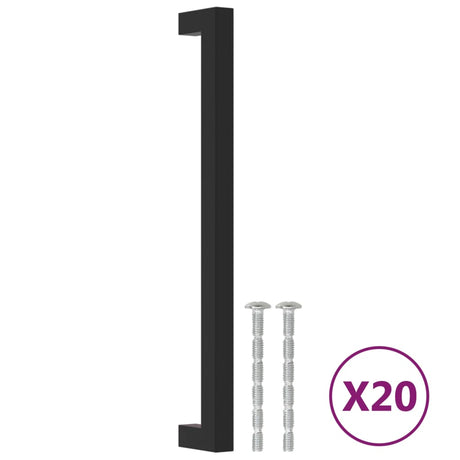 VidaXL håndtag 20 stk 224 mm rustfrit stål sort