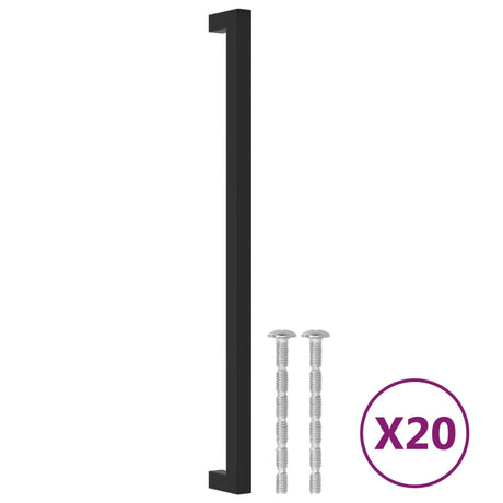VidaXL håndtag 20 stk 320 mm rustfrit stål sort