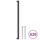 VidaXL håndtag 20 stk 480 mm rustfrit stål sort