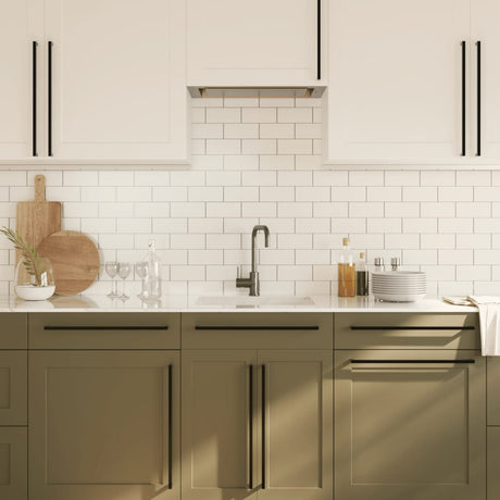 VidaXL håndtag 20 stk 480 mm rustfrit stål sort
