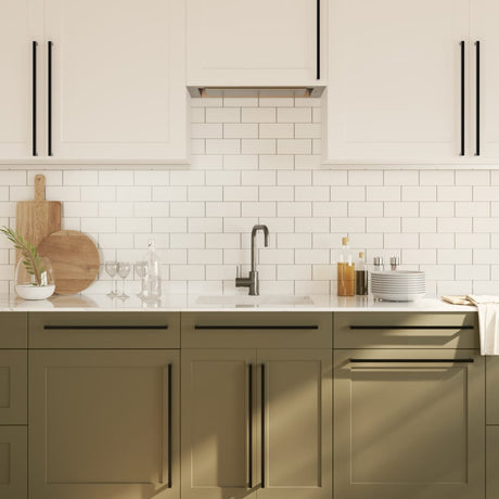 VidaXL håndtag 10 stk 480 mm rustfrit stål sort