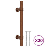 VidaXL Håndtag 20 stk 96 mm rustfrit stål bronzefarvet
