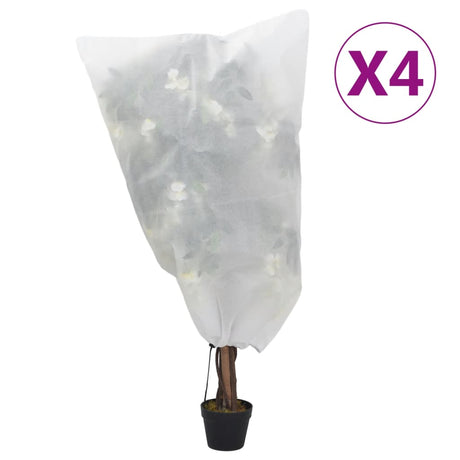 Vidaxxl plantebetræk med snøre 4 stk 70 g m² 0,8x1,2 m