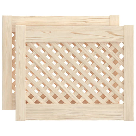 Vidaxx skabslåger med lameller 2 stk 49,5x39,5 cm massivt fyrretræ