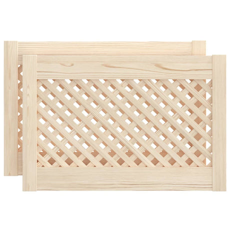 Vidaxx skabslåger med lameller 2 stk 59,5x39,5 cm massivt fyrretræ